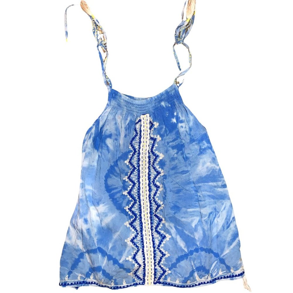 Skemo Aztec Tie-dye Tank Blouse